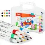 Set 12 Marcadores Acrílicos Punta Fina 1.0mm Colorun Deli