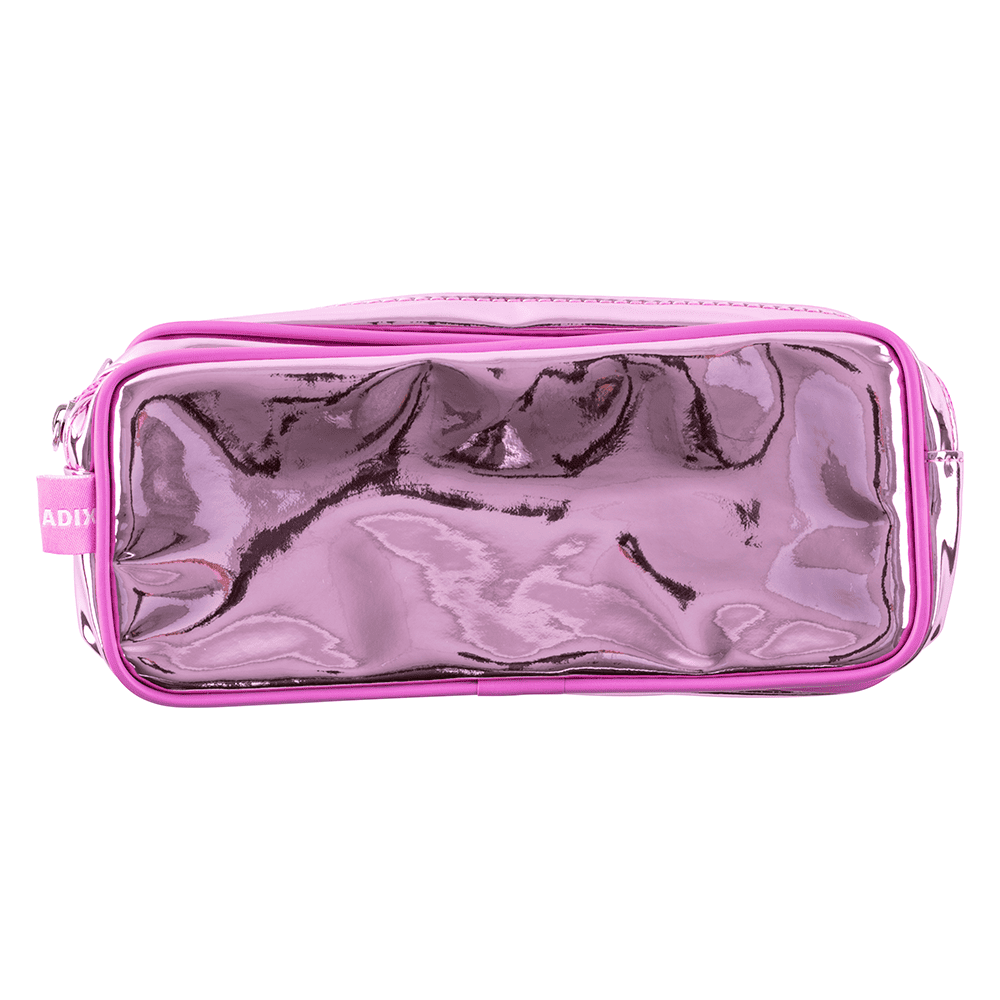 7807219050559 (1) Estuche Escolar Doble Cierre Rosa Metalizado Adix - Imagen 1