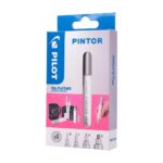 Set Pintor 4 Puntas Plateado Extra Fina, Fina, Media y Biselada Pilot