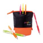 Set 6 Lápices Tinta Gel Neón 0.7mm Pop Lol + Estuche Naranjo Pilot