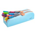 Estuche Escolar Doble Cierre Celeste Adix - Imagen 2