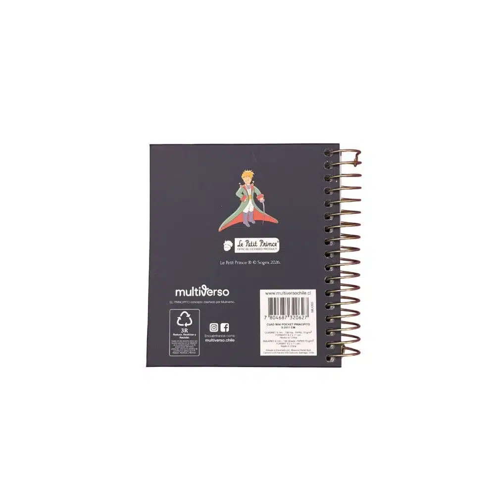Cuaderno Mini Pocket 100 Hojas Cuadriculadas 5mm El Principito Multiverso (Elige Diseño) - Imagen 11
