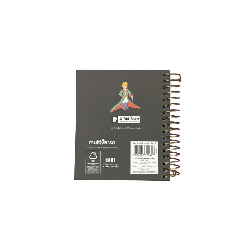 Cuaderno Mini Pocket 100 Hojas Cuadriculadas 5mm El Principito Multiverso (Elige Diseño) - Imagen 14