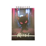Croquera A5 50 Hojas Negras Diseño Gatito Meow!