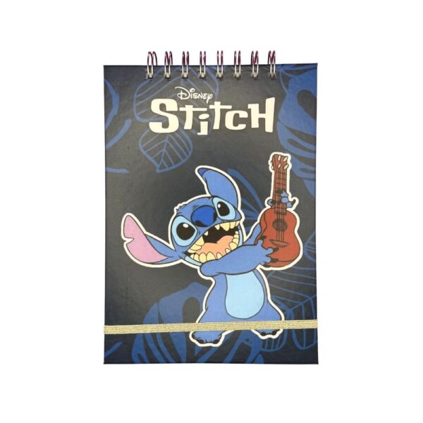 Croquera A5 80 Hojas Blancas Diseño Stitch Ukelele