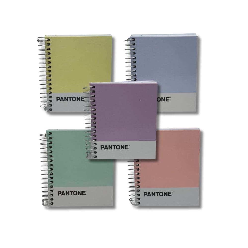 7804687320610-1-2 Set 5 Cuadernos Mini Pocket 100 Hojas Cuadriculadas 5mm Pastel Pantone - Imagen 1