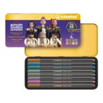 Set de 8 Marcadores Stabilo Pen 68 Metálicos en Estuche Metálico K-Pop Demon Hunters